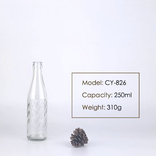 in Stock Round Clear Glass Bottle for Juice Milk - China Beverage