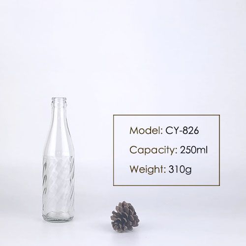 China Water drop shape glass juice bottles wholesale manufacturers